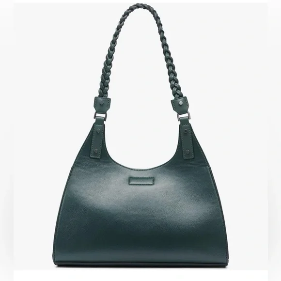 Calvin Klein Boho Dark Green Satchel - Picture 2 of 9